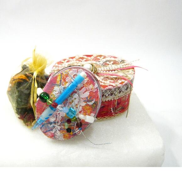 Handmade Keepsake Trinket Prayer Box Mini Journal for Mementos Photos Desk Items - Picture 1 of 7